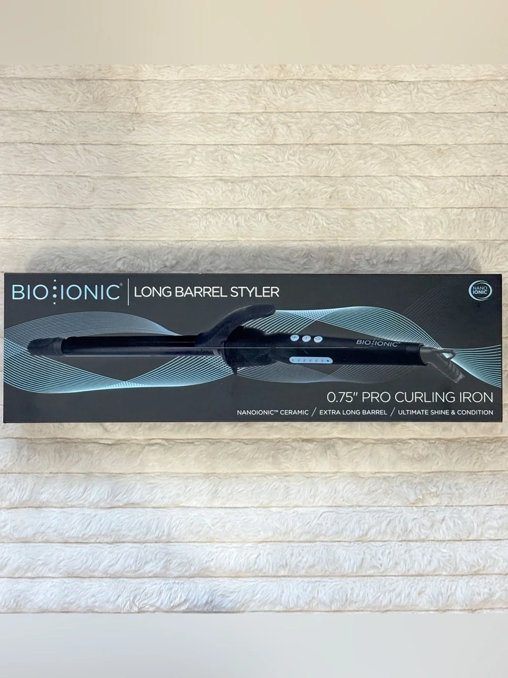 Bio Ionic Long Barrel Styler 0.75” Pro Curling Iron NEW $163 Retail
